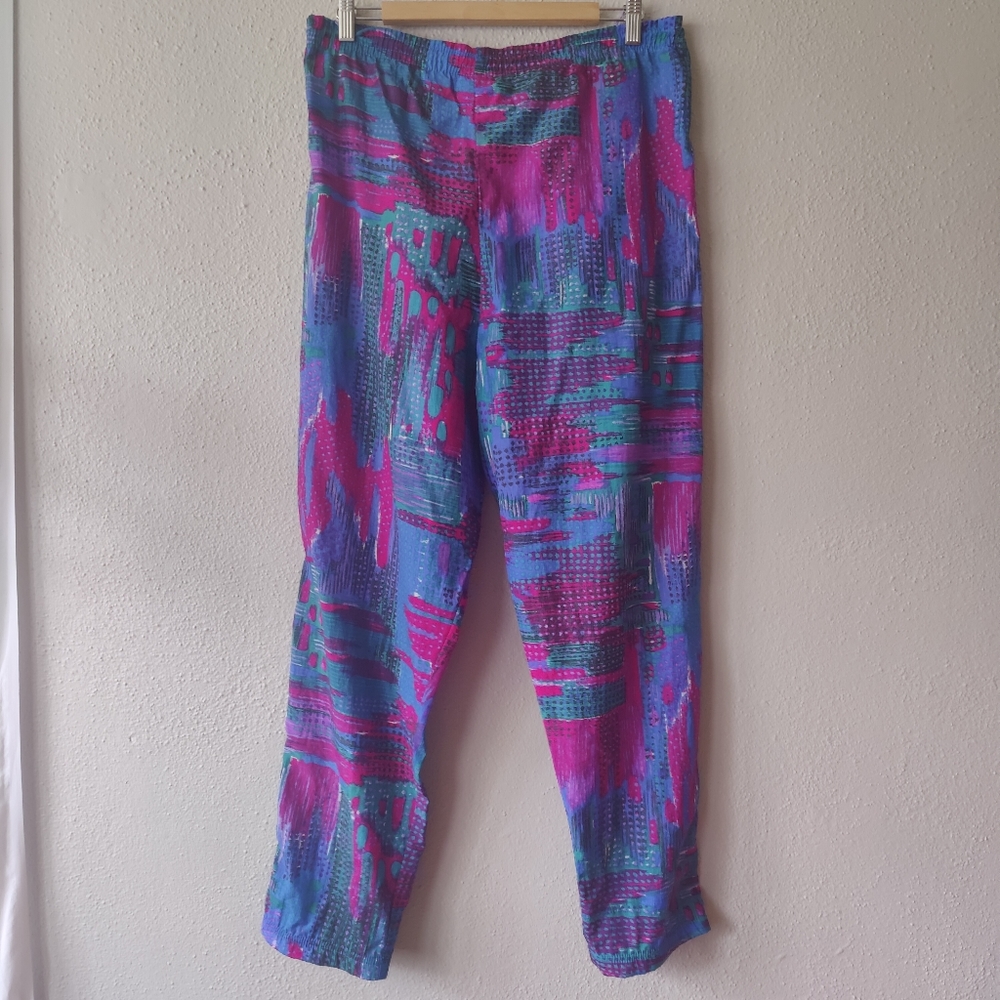 Vintage Reebok Track Pants Nylon w/ Drawstring - Picture 9 of 12